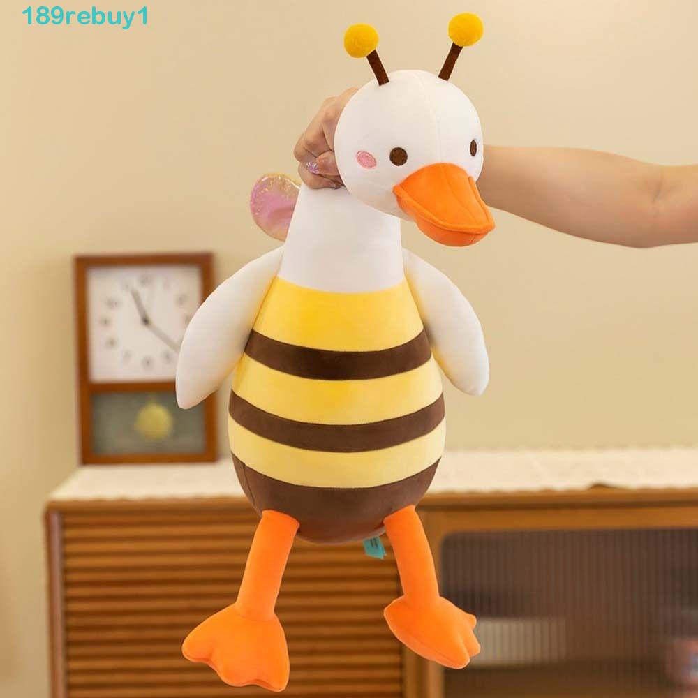 REBUY1 Ngỗng Trắng Nhồi Bông Mềm Mại Sáng Tạo Trang Trí Nhà Cửa