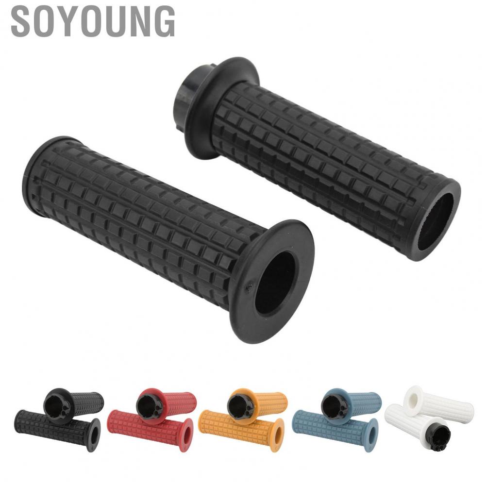 Soyoung Throttle Accelerator Handle Grips  25mm Caliber Control Impact Proof Heavy Duty Easy To Install for Motorcycle