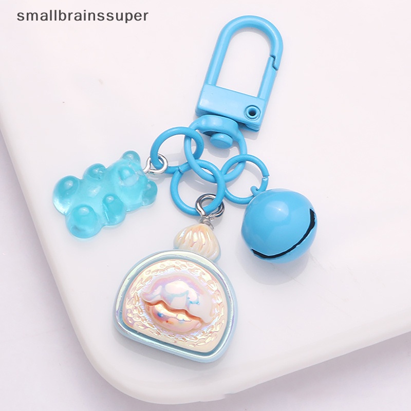 Móc Chìa Khóa Bằng Resin Hình Bánh Donut / Thỏ Hoạt Hình Mini Dễ Thương Sáng Tạo Dành Cho Cặp Đôi / Nam Nữ SBS