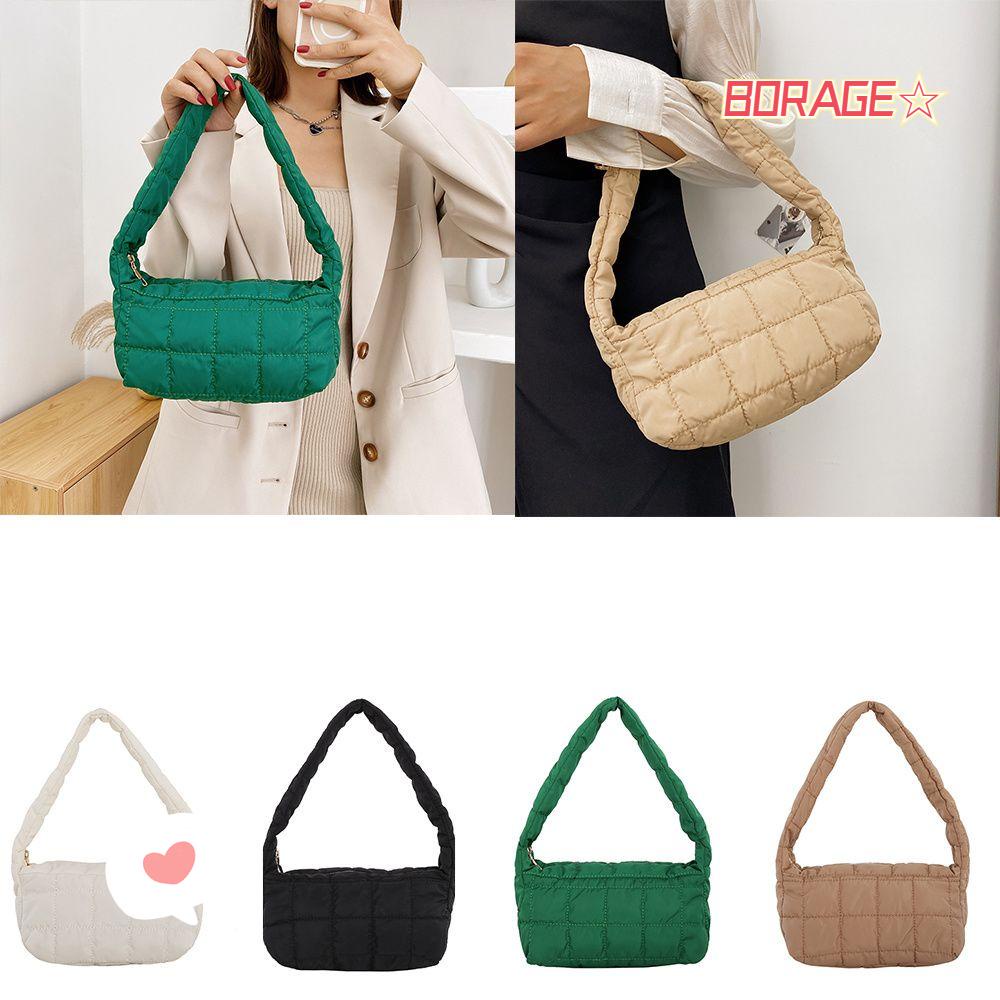 BORAG Túi Tote Đeo Vai Bằng Nylon Cotton Hình Đám Mây Đệm Khí Thời Trang Cho Nữ