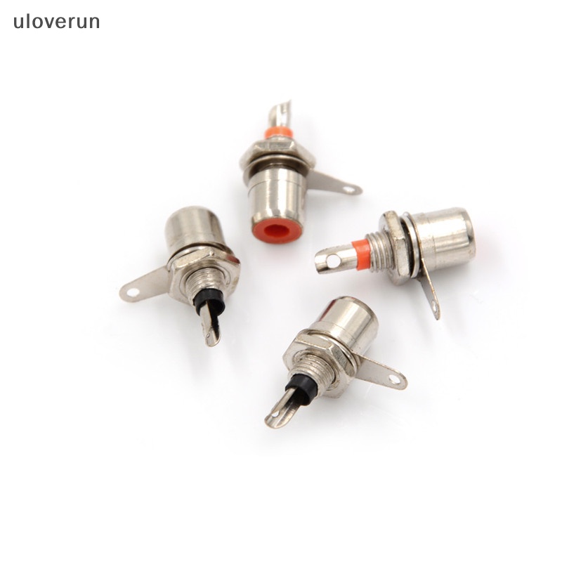 Set 4 Đầu Nối Ổ Cắm RCA Bằng Kim Loại Chuyên Dụng Dành Cho Bộ Khuếch Đại Âm Thanh
