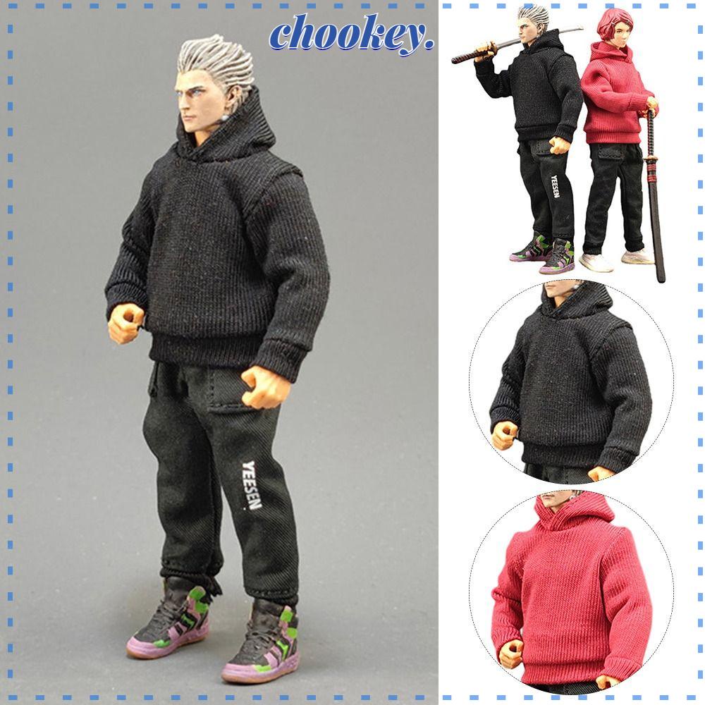 CHOOKEY Bộ Quần Áo Leo Núi Màu Đỏ / Đen Dành Cho Búp Bê 3.75 Inch Tỷ Lệ 1 / 18