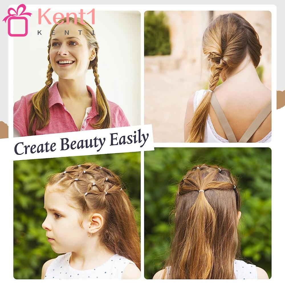 KENT1 Bộ 200 Dây Thun Cột Tóc Nhiều Màu Sắc Dùng Một Lần Tiện Dụng