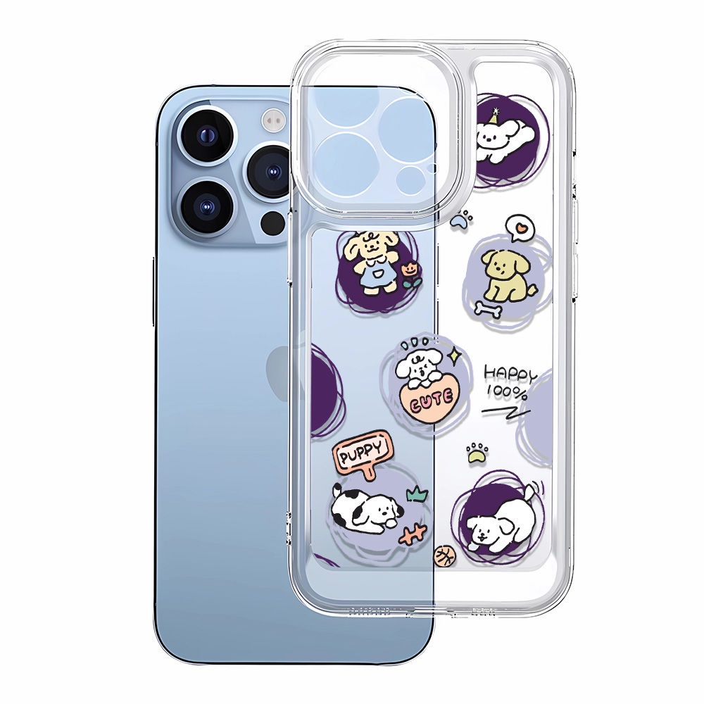 Ốp Điện Thoại Dẻo Họa Tiết Chú Chó Con Dễ Thương Cho iPhone14Promax12 11 S78F 713