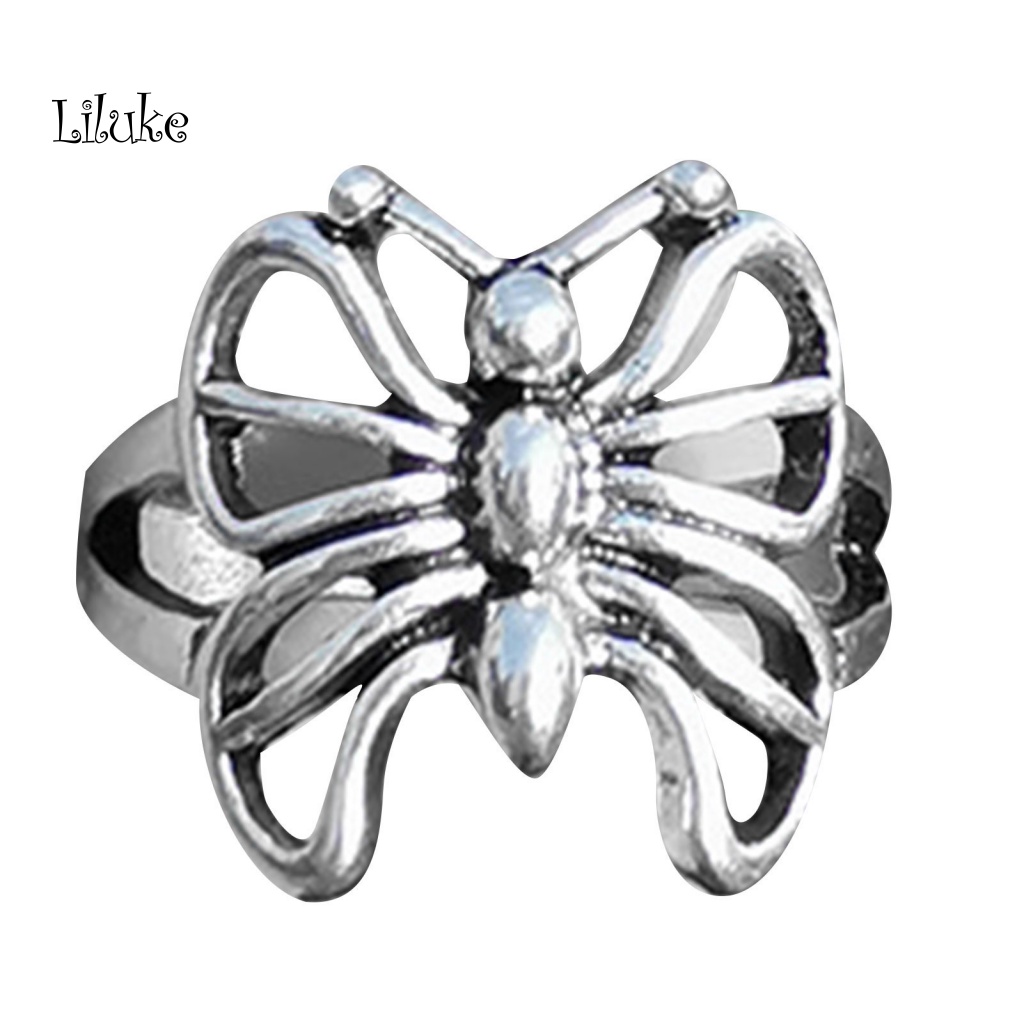 Nhẫn Bạc Họa Tiết Bộ Xương Phong Cách Châu Âu Cổ Điển Thời Trang Cho Nữ