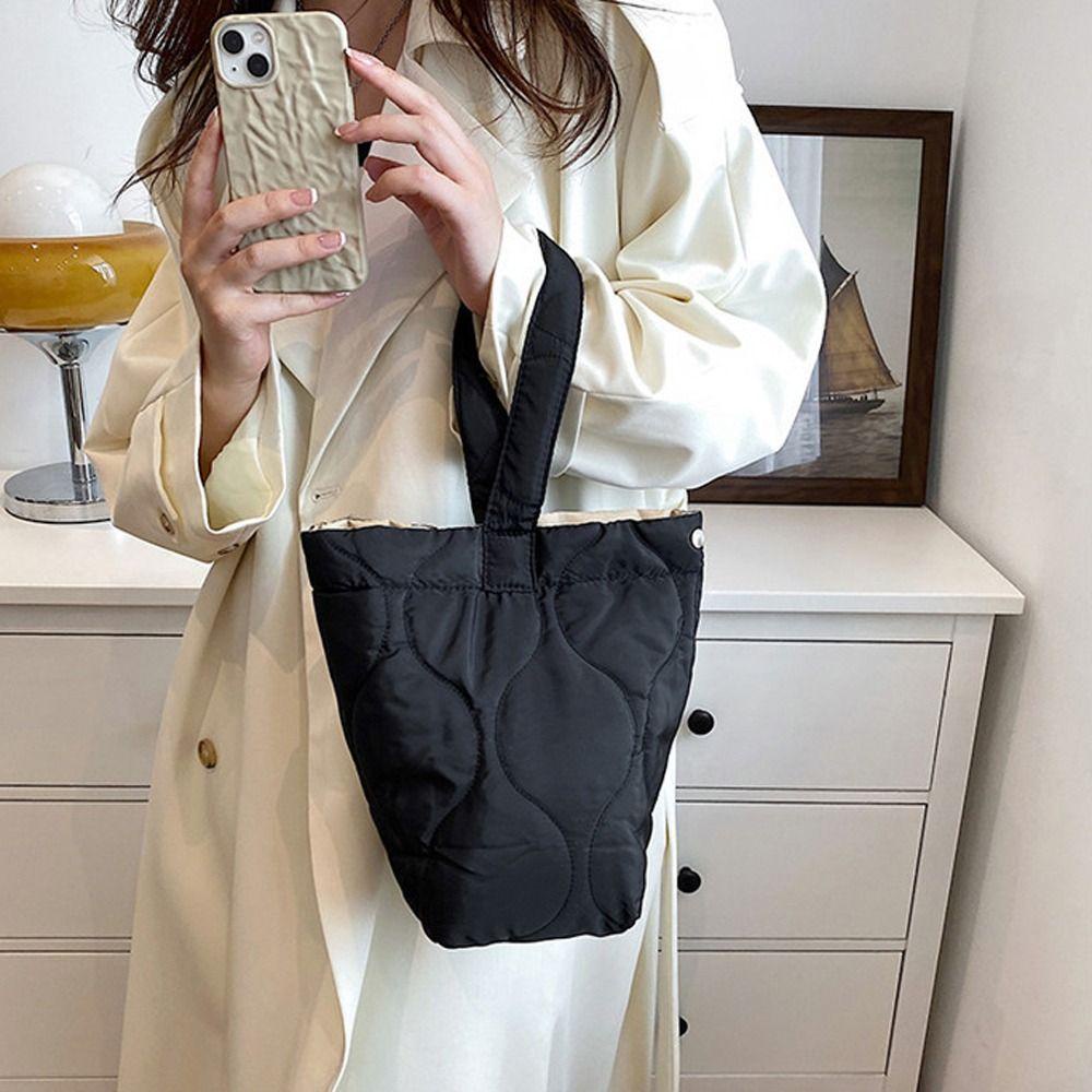 LOMBARD Túi Xách Cotton Cỡ Lớn Họa Tiết Kẻ Sọc Thanh Lịch Cho Đi Dã Ngoại