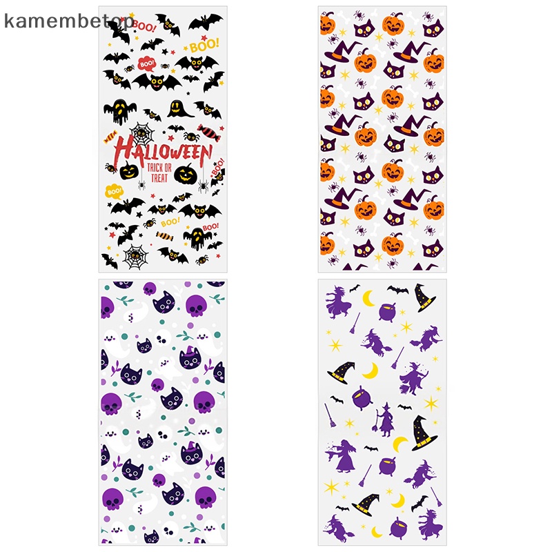 Bộ 50 Túi Nhựa Đựng Kẹo Phong Cách Halloween