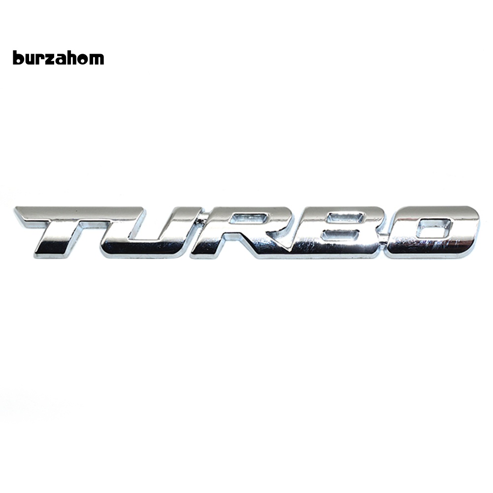 Miếng Dán Chữ TURBO Bằng Kim Loại Trang Trí Xe Hơi