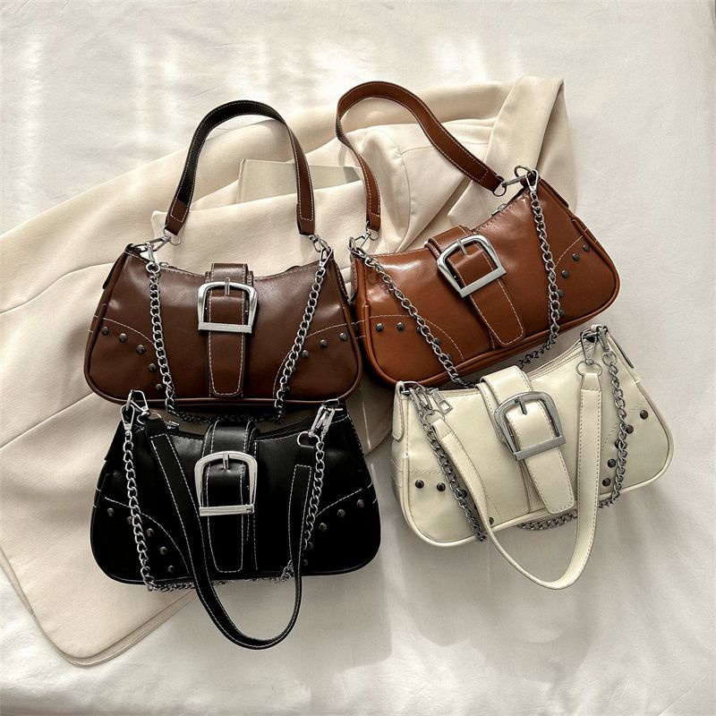 Túi Đeo Vai Đính Đinh Tán Dây Xích Thời Trang Cao Cấp Phong Cách Retro Cho Nữ