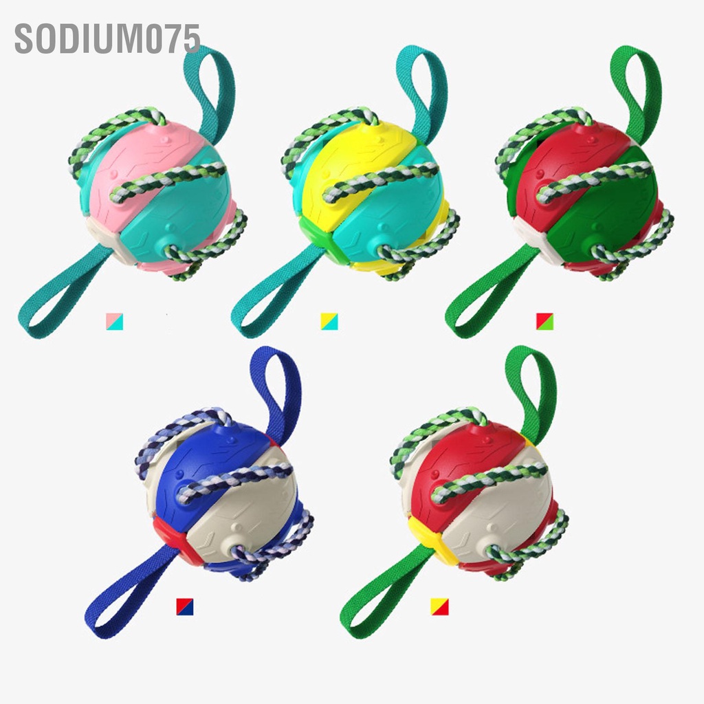 Sodium075 Bóng bay ngoài trời tương tác Quả bóng thú vị Đồ chơi đá cho chó có dây đai