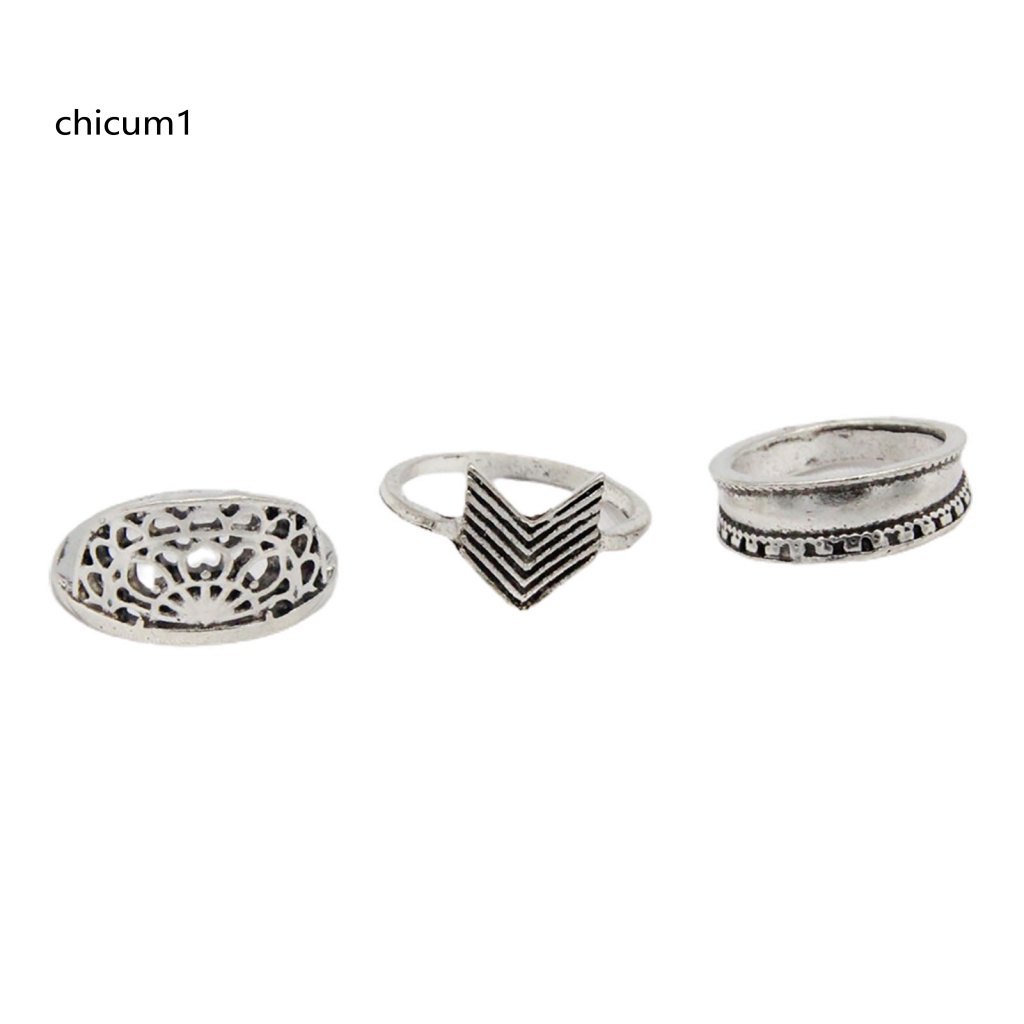 Set 9 Nhẫn Đeo Khớp Ngón Tay Phong Cách Bohemia