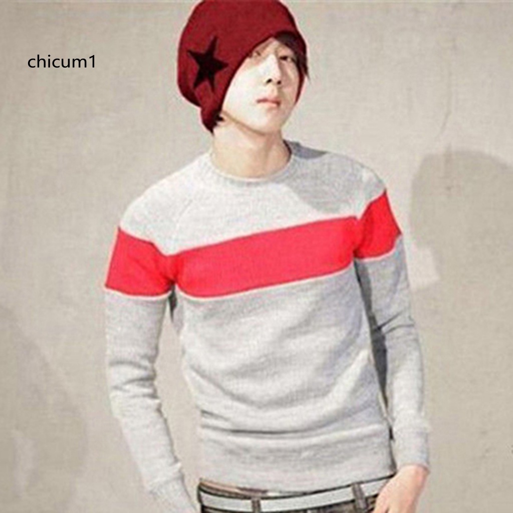 Mũ Len Dệt Kim Họa Tiết Ngôi Sao Thời Trang Mùa Đông Cho Nam Và Nữ