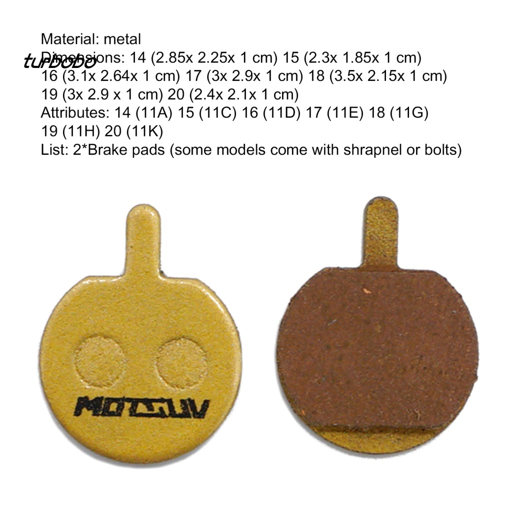 Set 2 Má Phanh Xe Đạp Leo Núi Siêu Bền Tiện Dụng Chất Lượng Cao