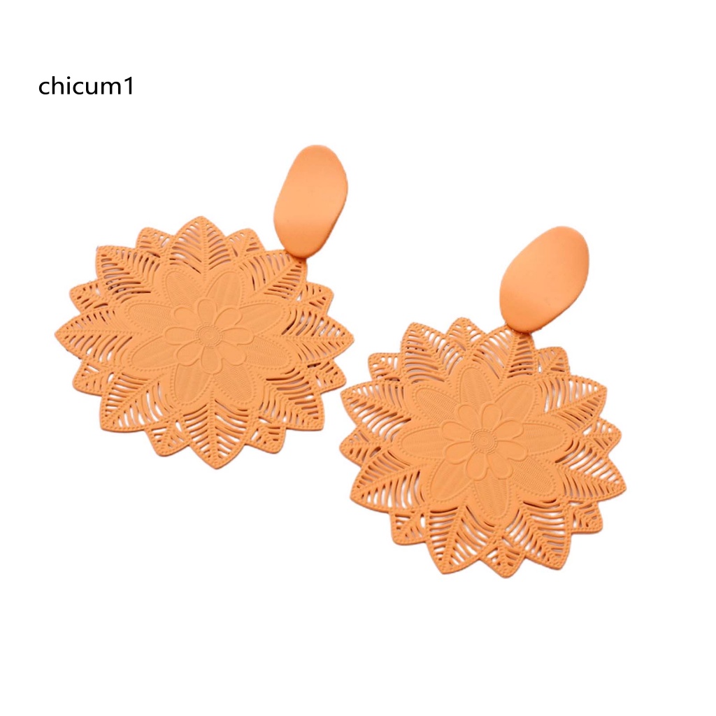 1 Đôi Bông Tai Hình Hoa Rỗng Kiểu Vintage Cho Nữ