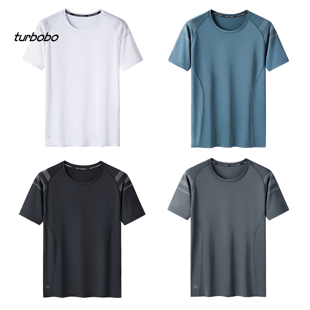Áo Thun Tay Ngắn Cổ Tròn Màu Trơn Thoáng Khí Thời Trang Mùa Hè Cho Nam