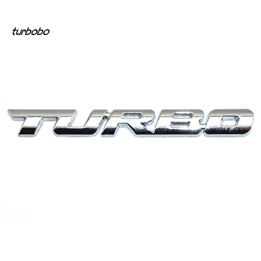 Miếng Dán Chữ TURBO Bằng Kim Loại Trang Trí Xe Hơi