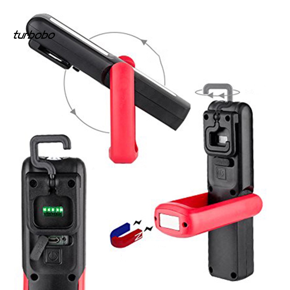 Đèn Pin LED COB Hít Nam Châm Có Thể Sạc Lại Bằng Cổng USB Mang Đi Tiện Lợi