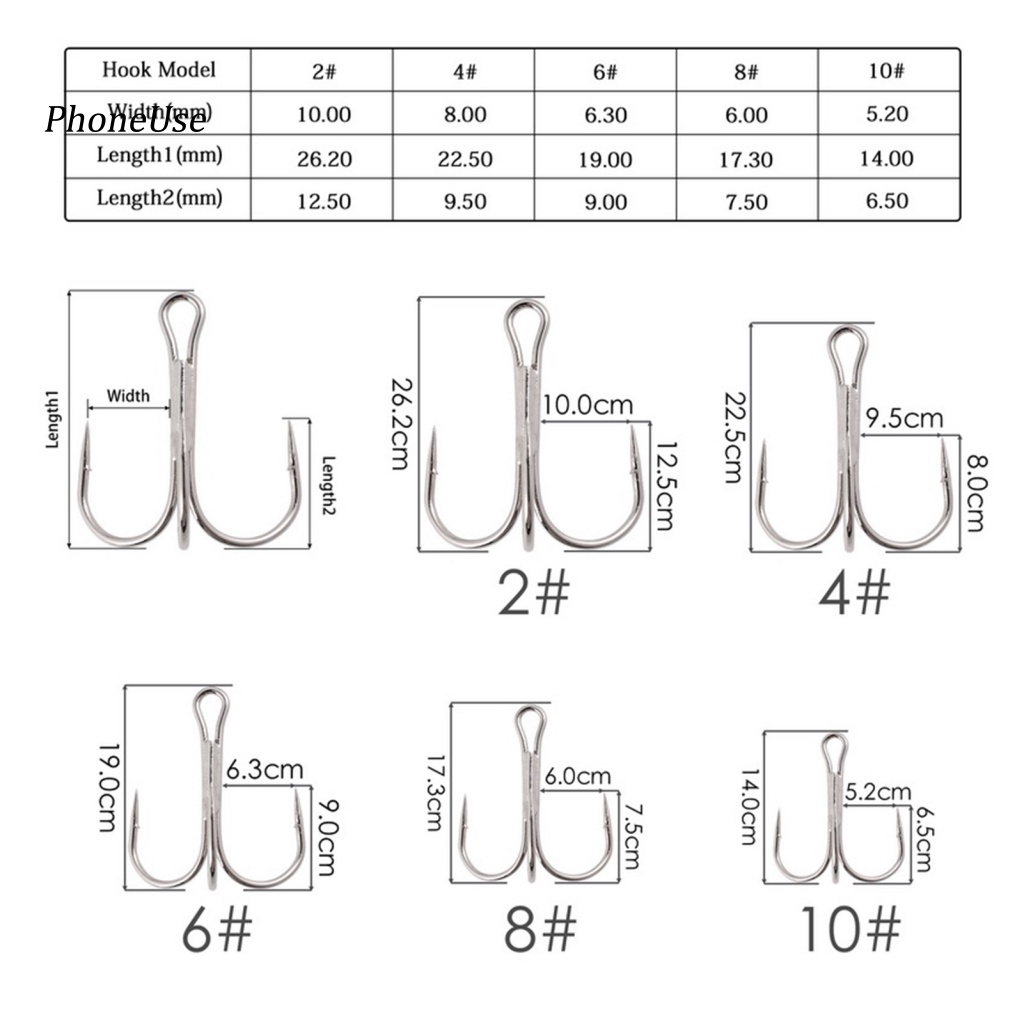 Bộ 50 Móc Câu Cá Bằng PU Sắc Bén Chống Ăn Mòn Tiện Dụng