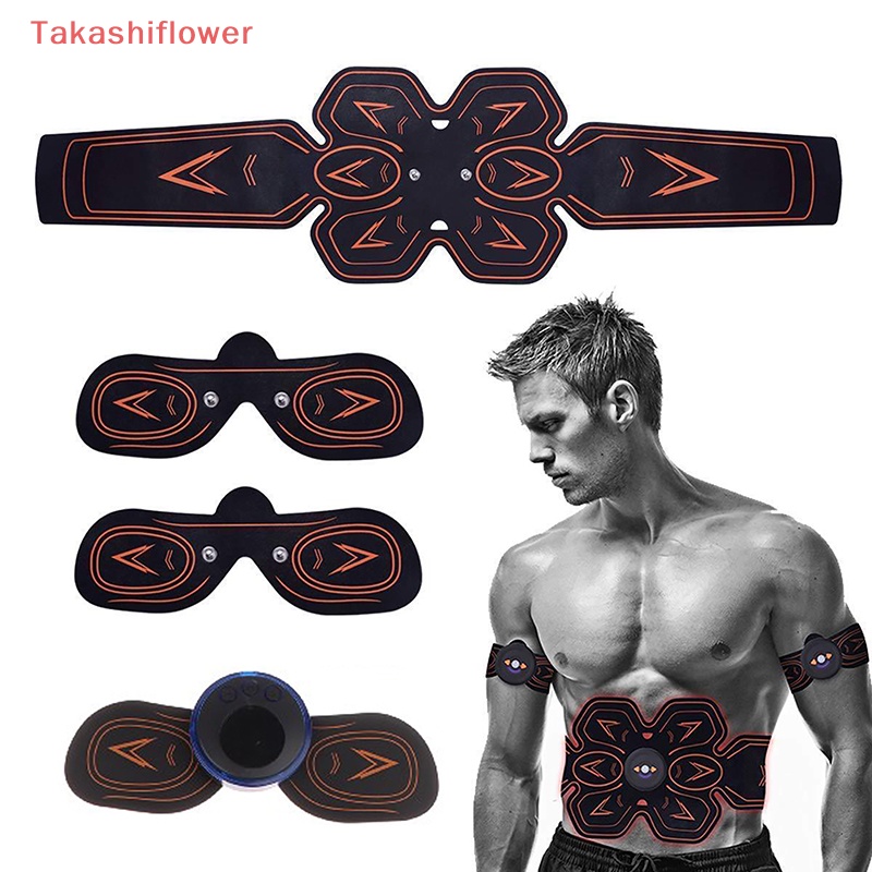 [TakashiflowerV] Thiết Bị Tập Cơ Bụng EMS ABS Mô Phỏng Điện Cực Sạc USB Tại Nhà