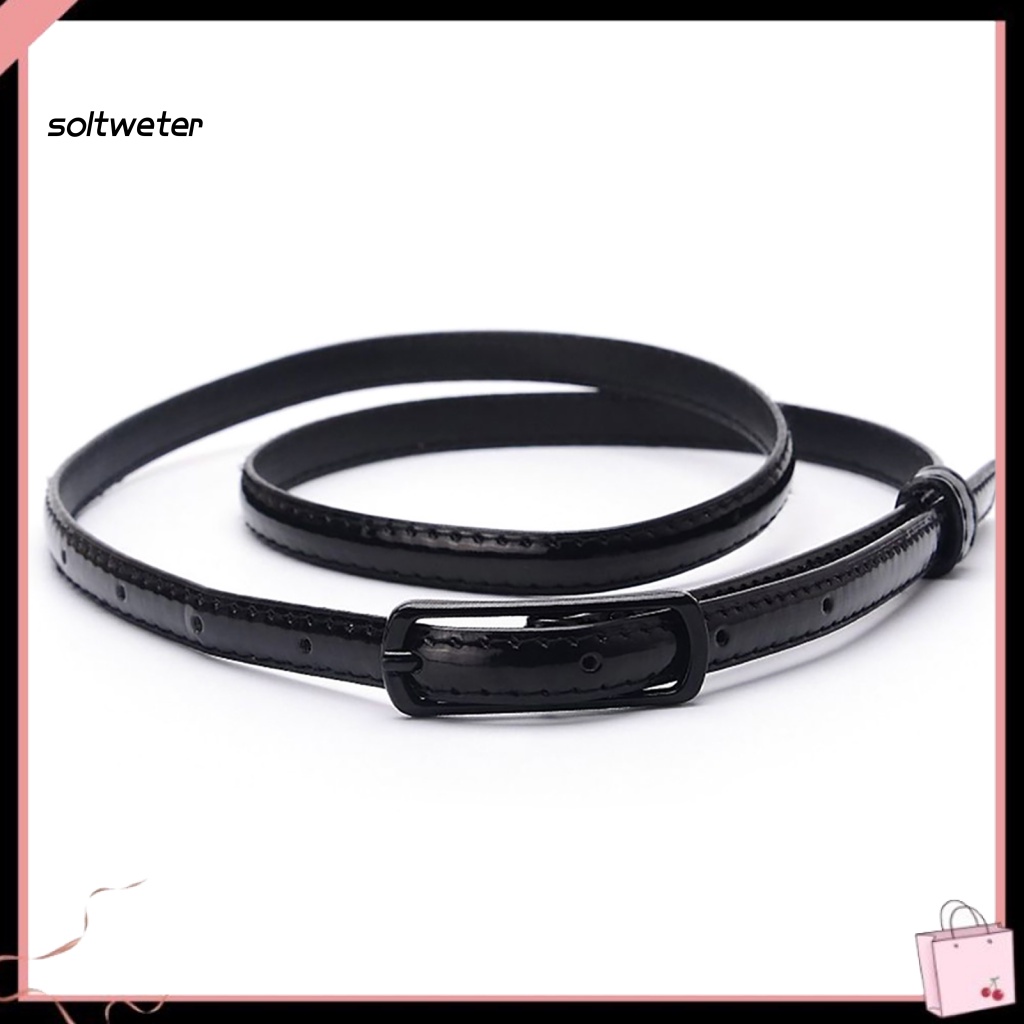 Thắt Lưng Giả Da Bản Nhỏ Điều Chỉnh Được Thời Trang Cho Nữ