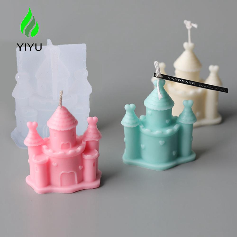 YIYU Khuôn Làm Nến Thủ Công DIY Hình Lâu Đài Trang Trí Nhà Cửa Mới