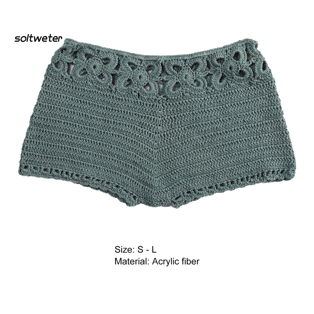 Quần Short Bơi Sợi Acrylic Rỗng Chống Mài Mòn Thời Trang Mùa Hè Cho Nữ