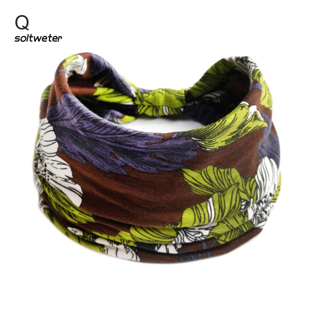 Băng Đô Co Giãn Thấm Hút Mồ Hôi In Họa Tiết Phong Cách Bohemian Thời Trang Cho Nữ Tập Yoga