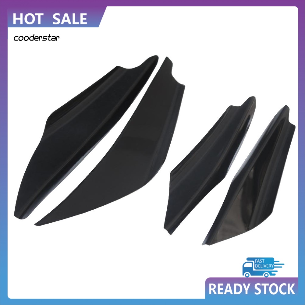 Set 4 Phụ Kiện Cản Trước Bằng Nhựa ABS Cho Xe Hơi