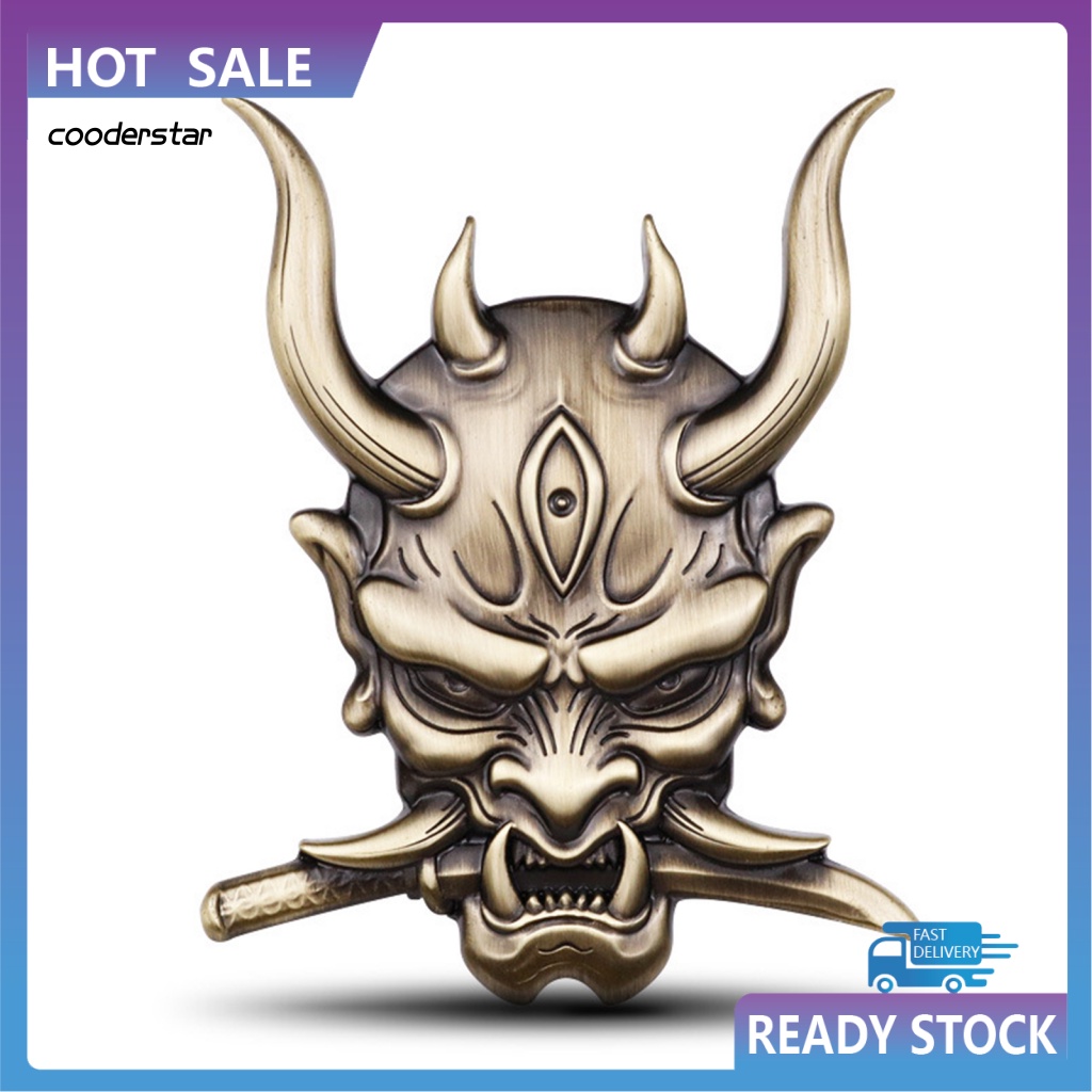 Nhãn Dán Trang Trí Xe Hơi Tự Dính Họa Tiết Chiến Binh 3D Kiểu Nhật Bản Chống Thấm Nước