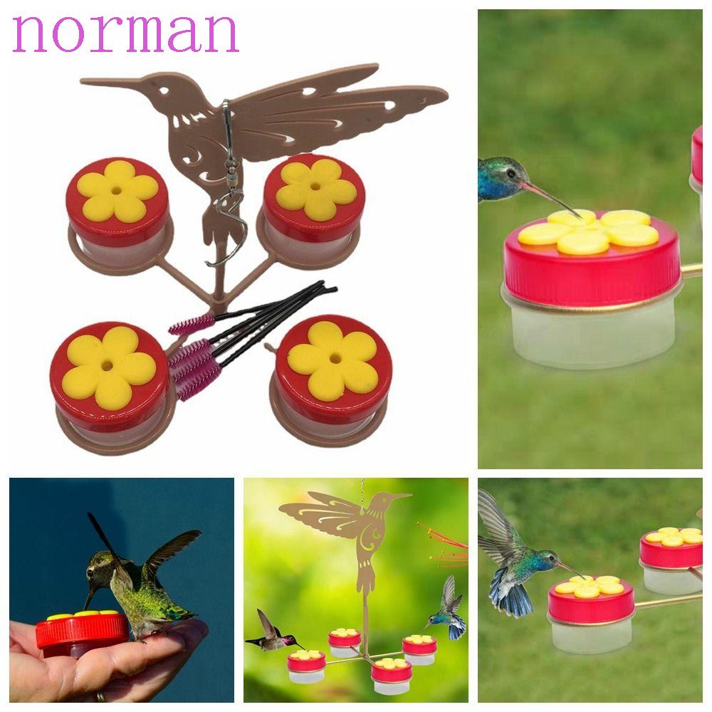 NORMAN Dụng Cụ Đựng Thức Ăn Cho Chim Hình Bông Hoa Bằng Nhựa Tiện Dụng Cho Gia Đình