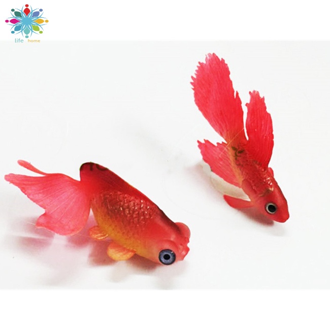Mô Hình Cá Vàng Bằng Silicone Phát Quang Dùng Trang Trí Bể Cá