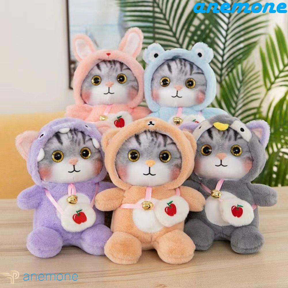 ANEMONE Đồ chơi nhồi bông Hình Chú Mèo Hoạt Hình Dễ Thương