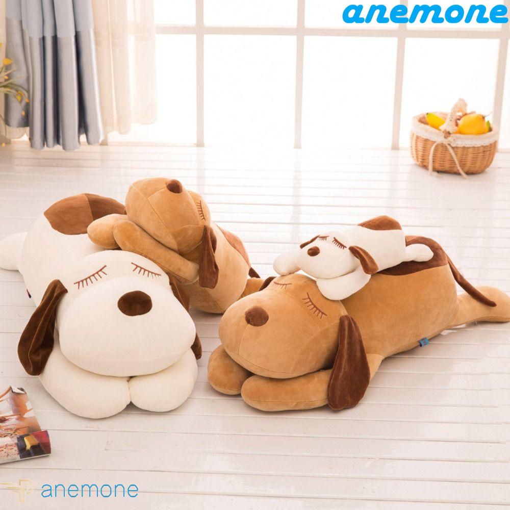 ANEMONE Đồ chơi nhồi bông Hình Chú Chó Nằm Ngủ Mềm Mại Đáng Yêu