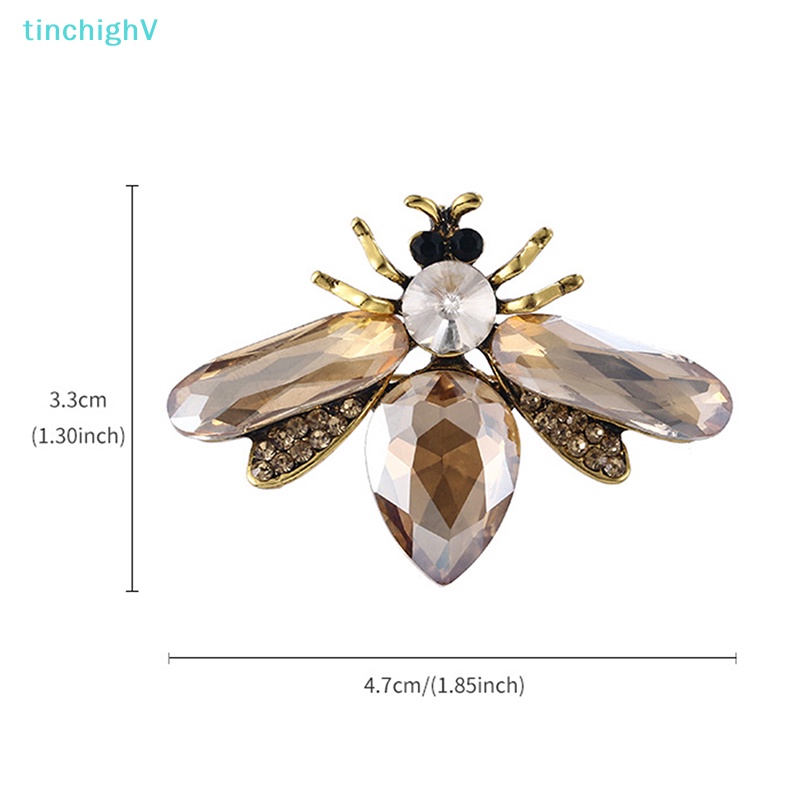 Ghim Cài Áo Hợp Kim Hình Chú Ong Đính Đá Pha Lê Dễ Thương