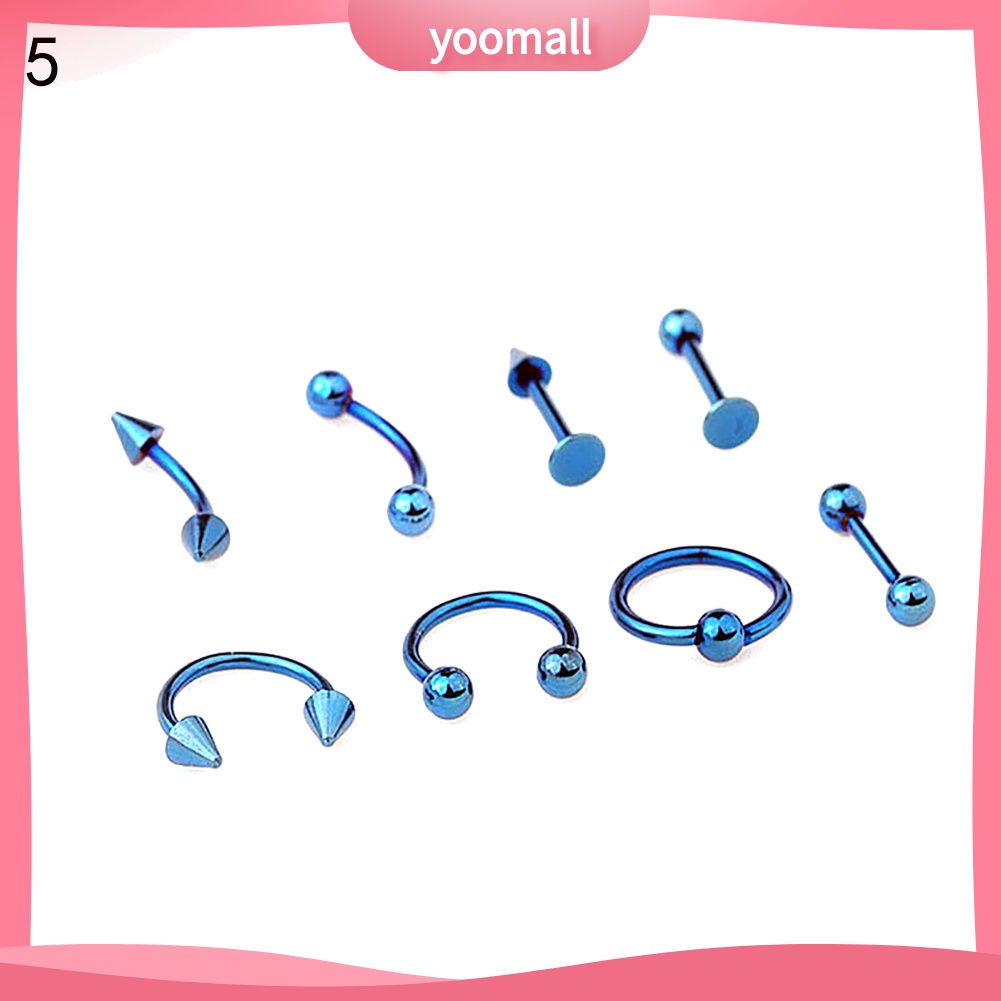 Set 8 Khuyên Xỏ Cơ Thể Thời Trang Cá Tính