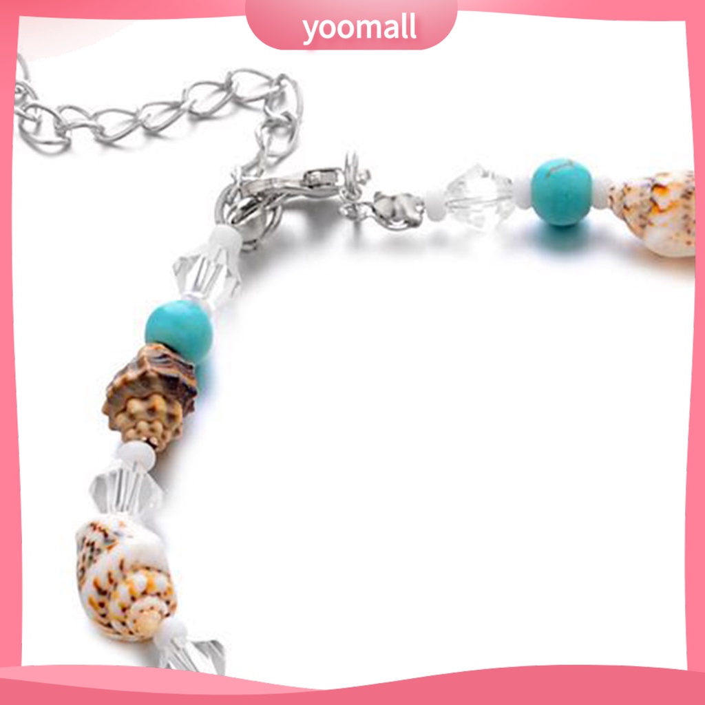 Vòng Đeo Cổ Chân Bằng Vỏ Sò Phong Cách Boho Có Thể Điều Chỉnh Dành Cho Nữ