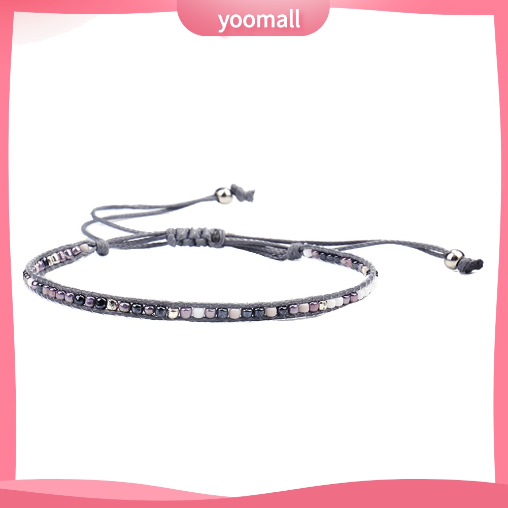 Vòng Tay Dây Sáp Xỏ Hạt Phong Cách Bohemian Thời Trang Đi Biển Mùa Hè Cho Nữ