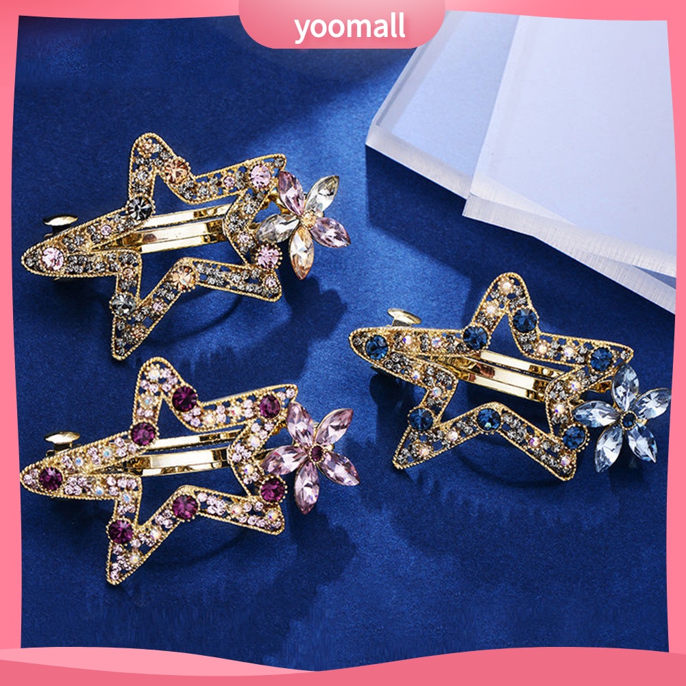 Kẹp Tóc Hình Ngôi Sao Đính Đá Thời Trang Cho Nữ