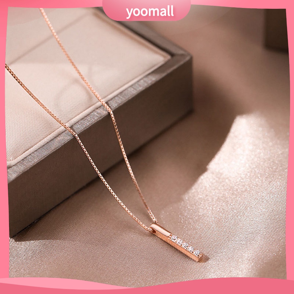 [YM] Vòng cổ Dát Đá Giả Kim Cương Sáng Bóng Lâu Trôi Cho Ngày Valentines