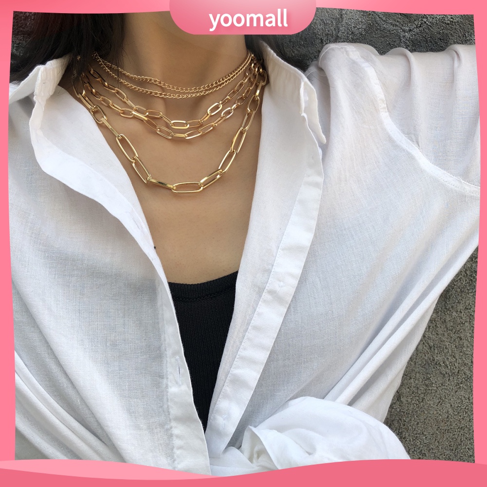 Vòng cổ Nhiều Lớp Phong Cách Punk Thời Trang Dành Cho Nữ