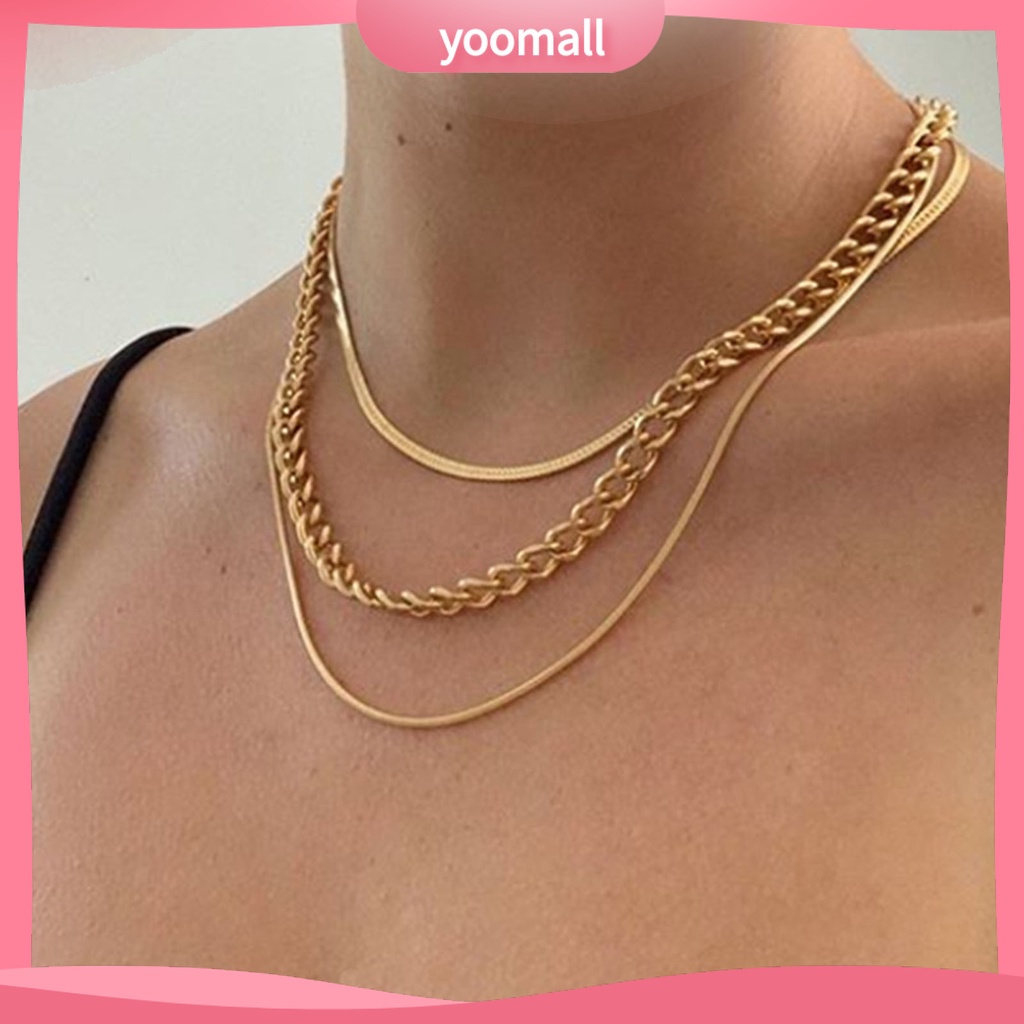 Set 3 Vòng Cổ Choker Mở Rộng Dày Dặn Điều Chỉnh Được Cho Nữ