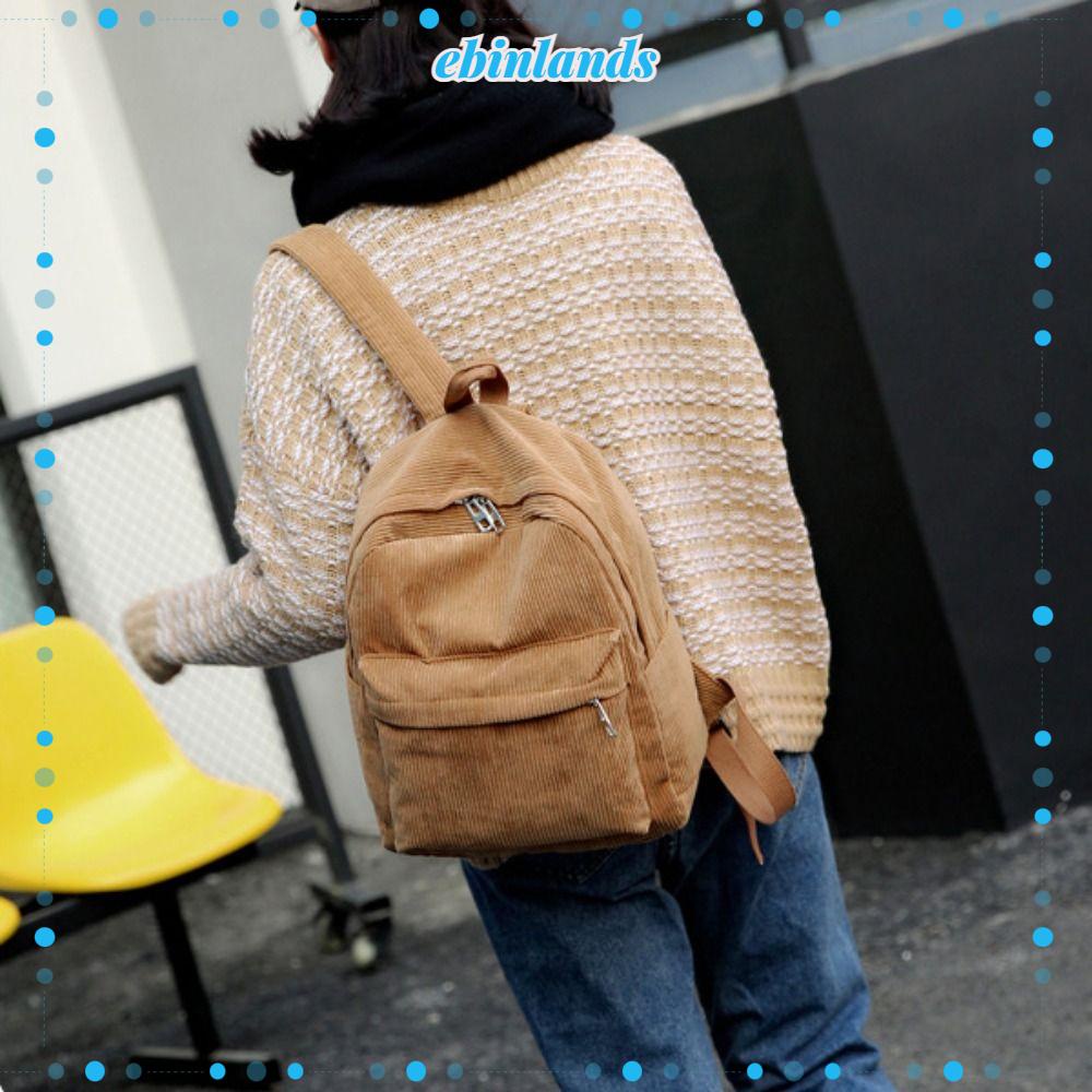 EBINLANDS Ba Lô Dacron Siêu Nhẹ Sức Chứa Lớn Nhiều Túi Thời Trang Cho Thanh Thiếu Niên