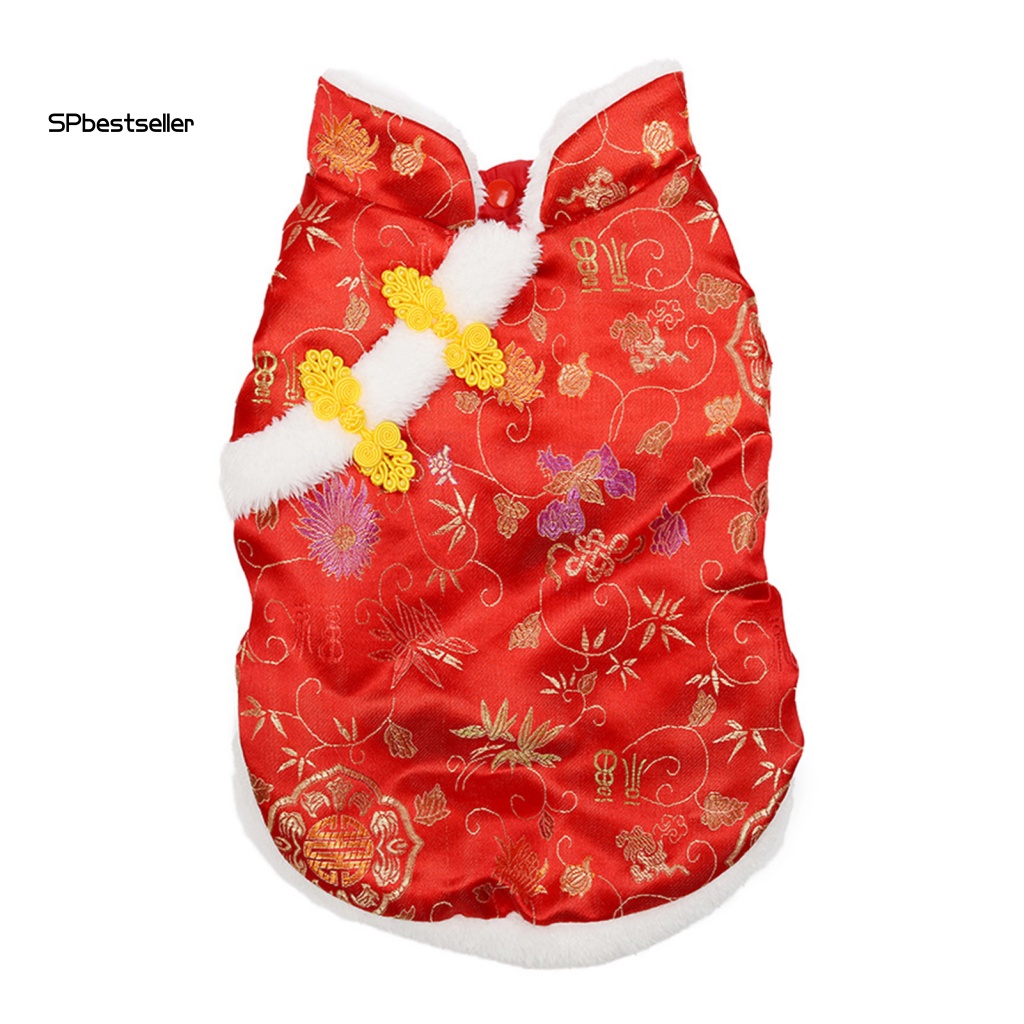 Áo Khoác Cổ Đứng Phong Cách Năm Mới Đáng Yêu Cho Thú Cưng