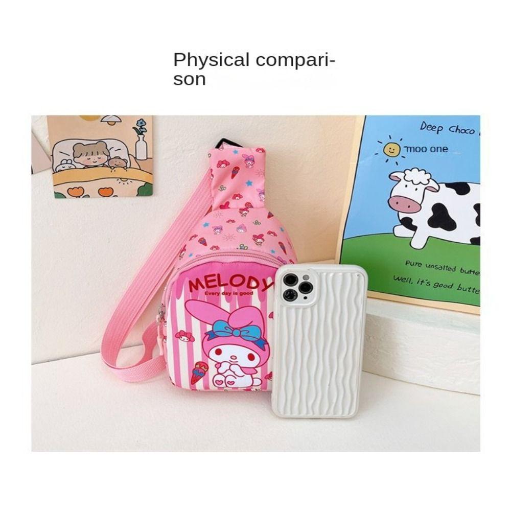 ANEMONE Túi Đeo Chéo Ngực Đựng Tiền Xu Mini Kuromi Hoạt Hình Cinnamoroll Kuromi Thời Trang Thích Hợp Làm Quà Tặng Cho Trẻ Em