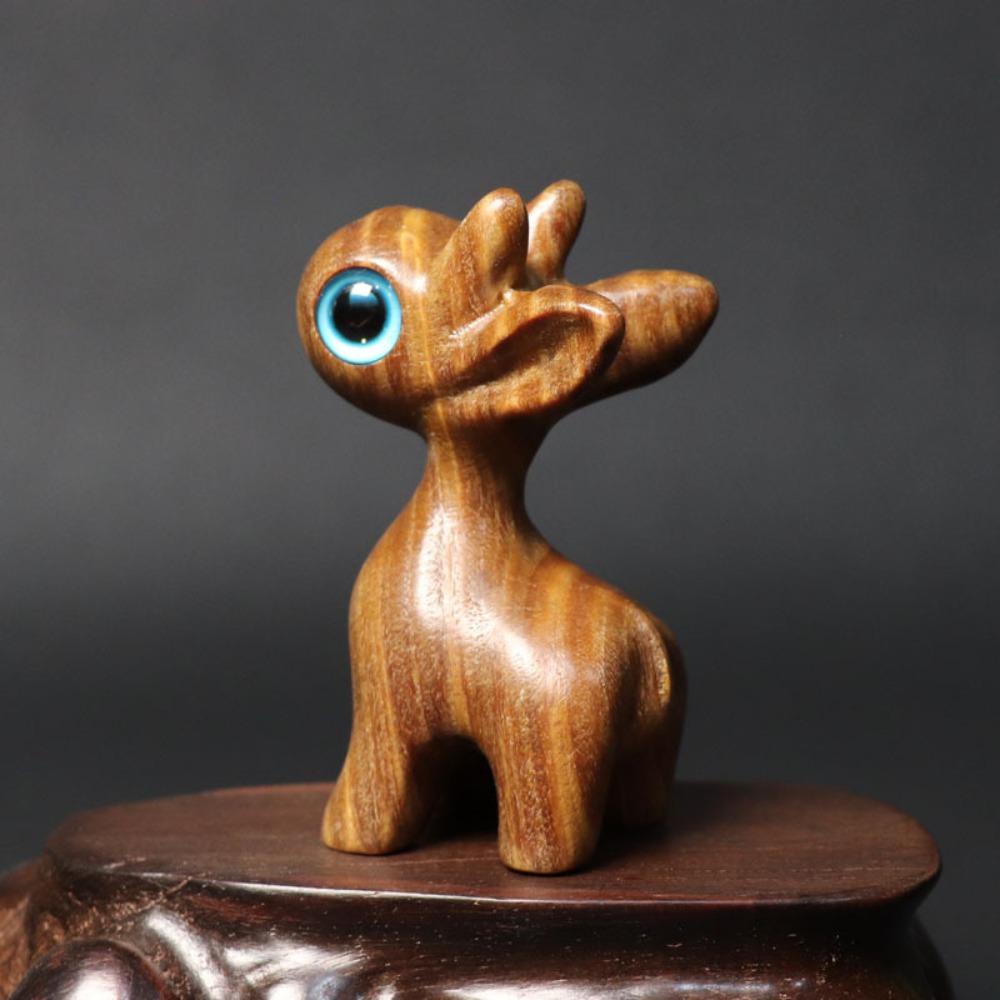 GIOVANNI Phụ Kiện Trang Trí Nhà Cửa Hình Chú Hươu Bằng Gỗ Đàn Hương Dễ Thương Bắt Mắt
