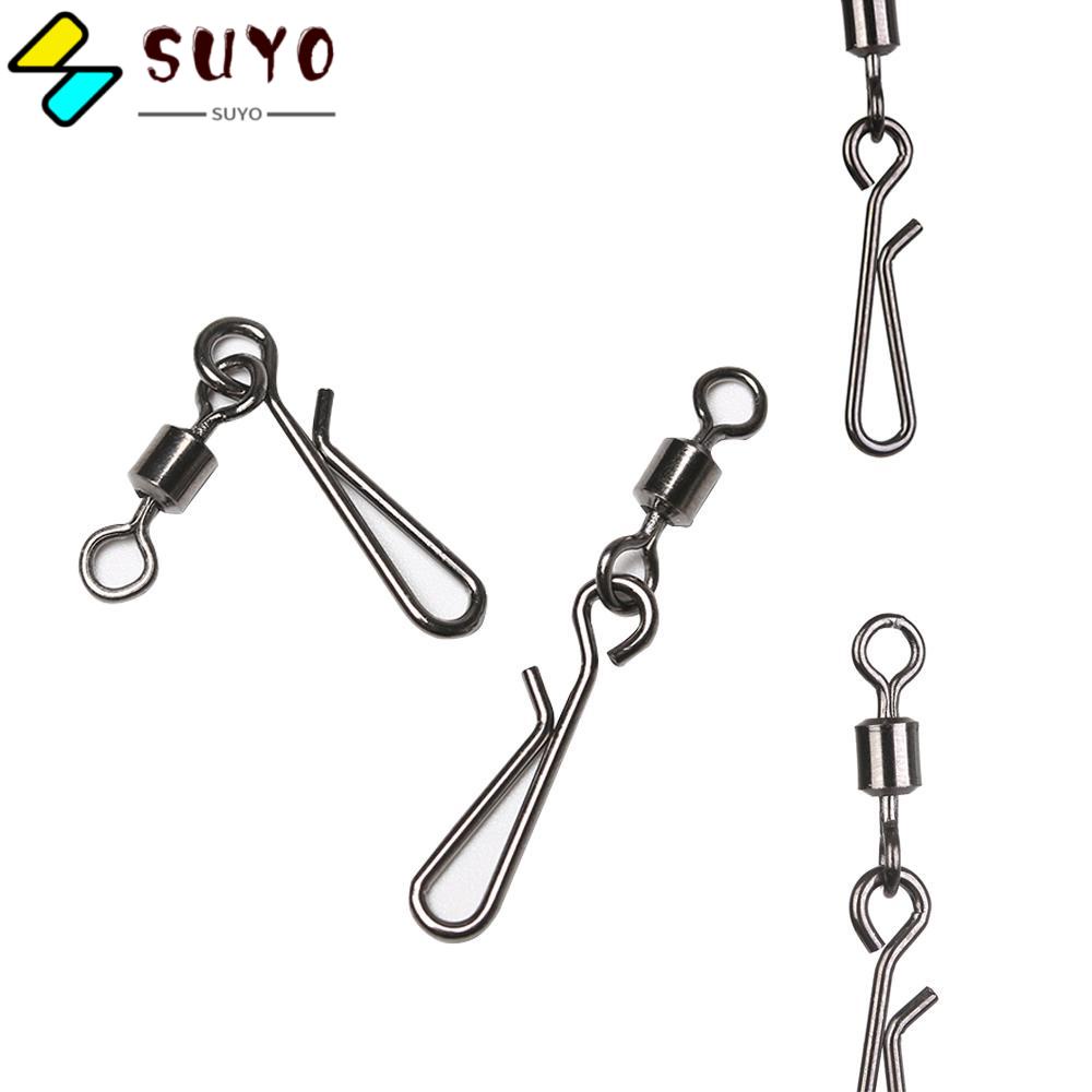 SUYO Set 50 Khóa Câu Cá Bằng Thép Không Gỉ Size 2 # Đến 10 # Chịu Lực Tốt