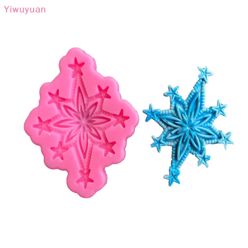 Khuôn Silicon Làm Mặt Trang Sức Hình Bông Tuyết Giáng Sinh Mới
