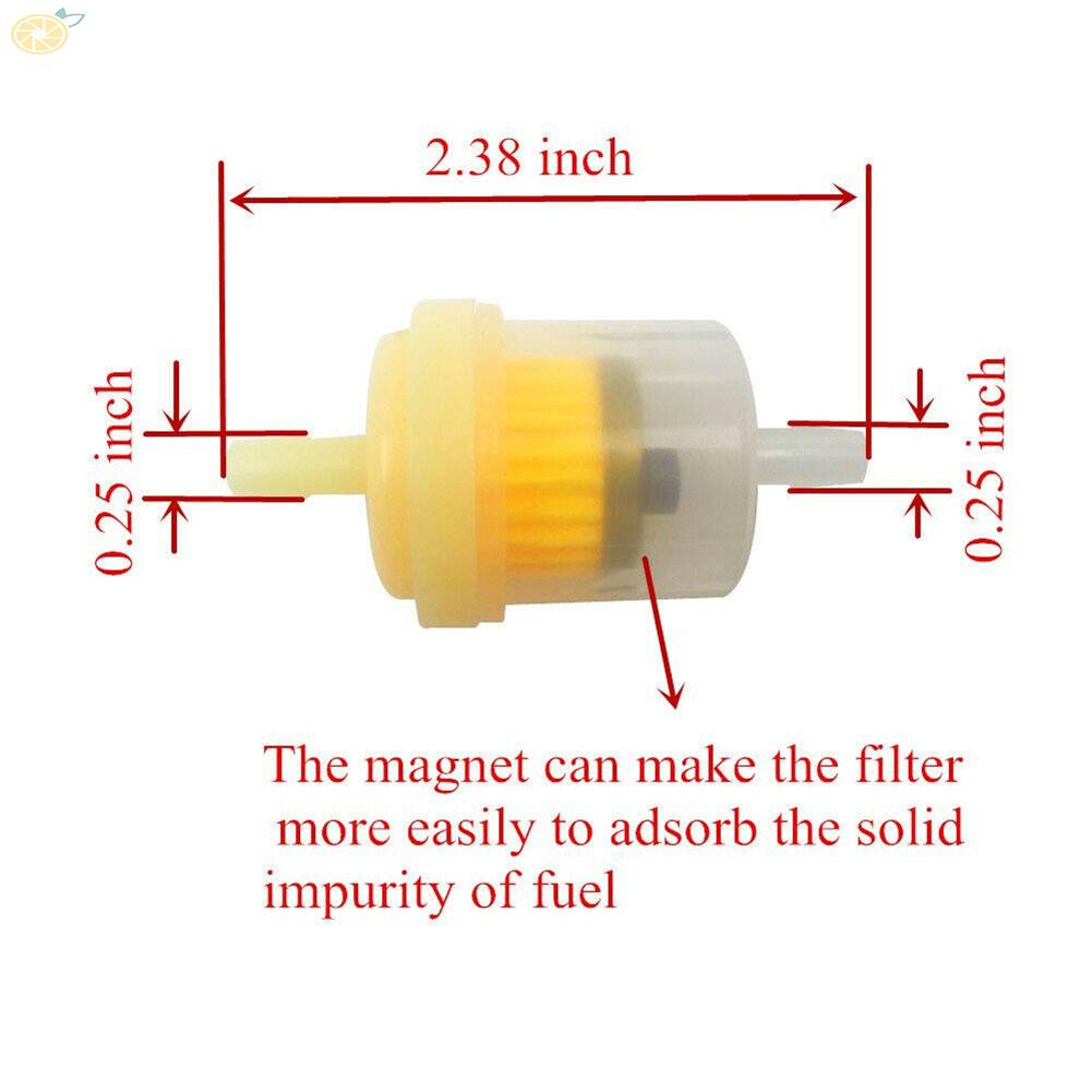 【VARSTR】Fuel Line Hose 1/4\"in 2pcs Filters 2pcs Fuel Line Hose 395051R 4pcs Clamps