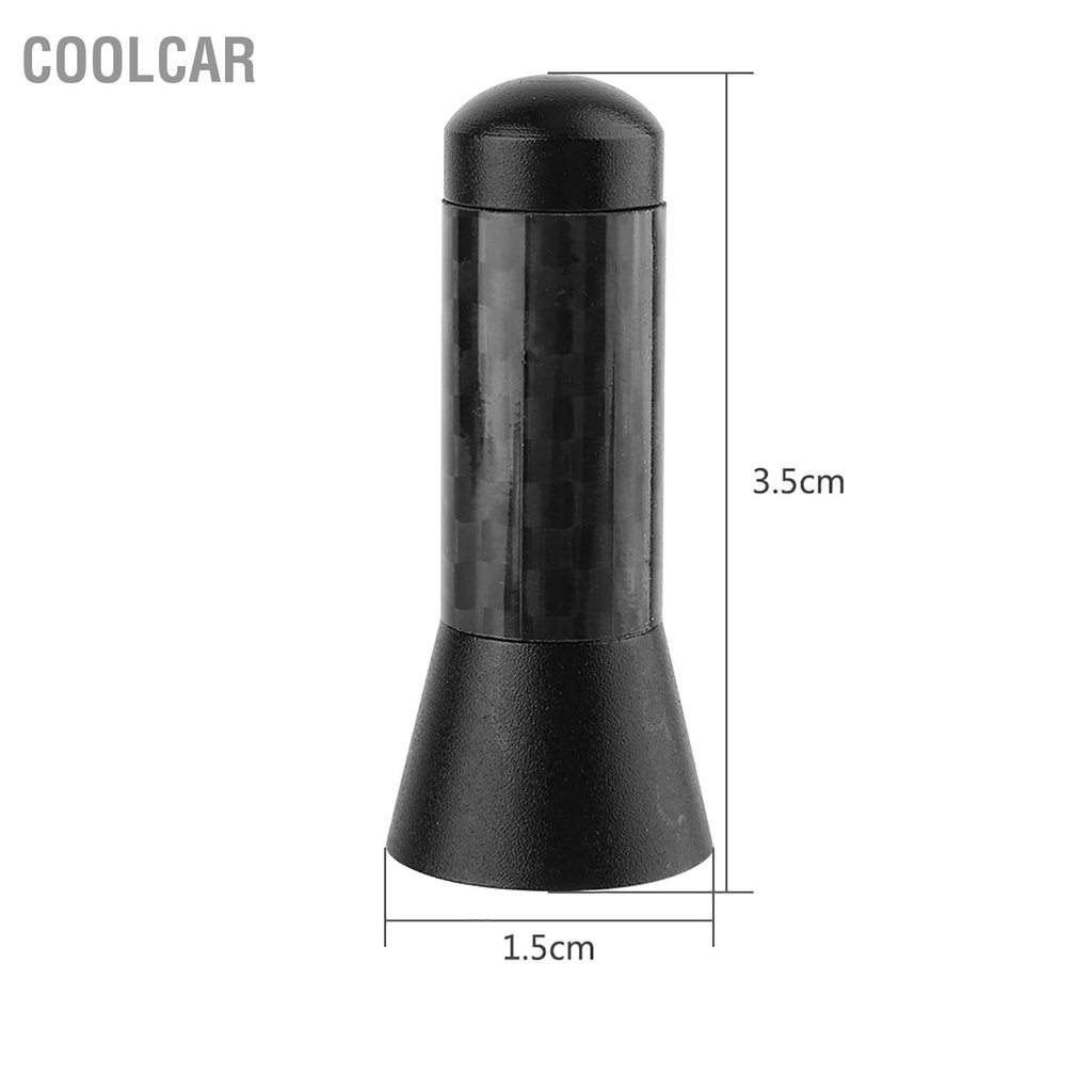 CoolCar 3.5 cm Sợi Carbon Vít Nhôm Ô Tô Trang Trí Ngắn Ăng Ten Đa Năng