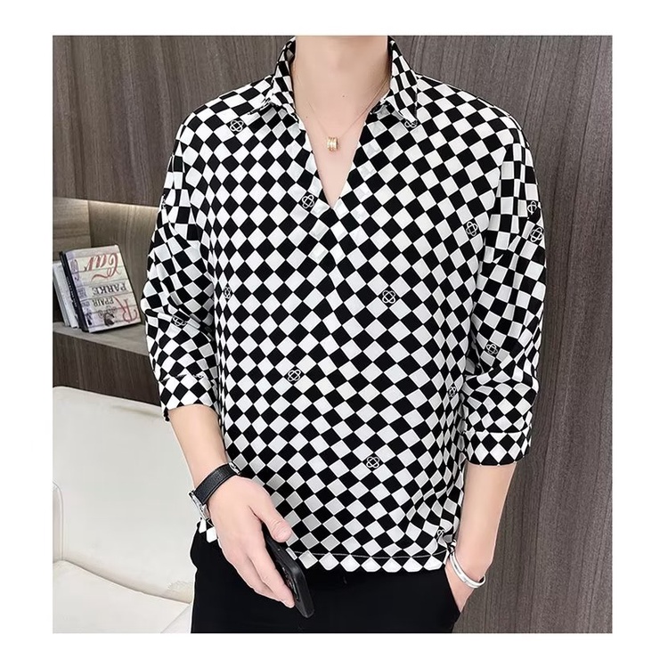 Áo Sơ Mi Tay Ngắn Cổ Vuông Họa Tiết Hoa Thời Trang Mùa Hè Cho Nam